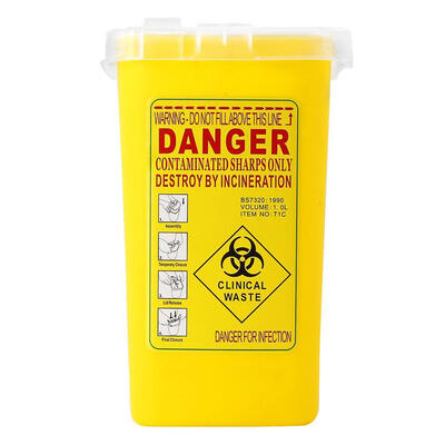 

1L Container Bin Tattoo Medical Biohazard Piercing Needle Collect Box