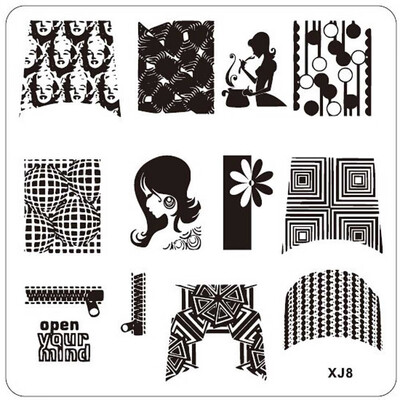 

Toponeto DIY Nail Art Image Stamp Stamping Plates Manicure Template XJ Series