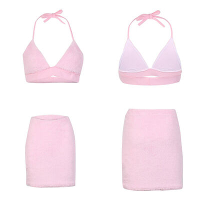 

2pcs Women Backless Crop Top Bodycon Skirt Set Clubwear Summer Dress Gift