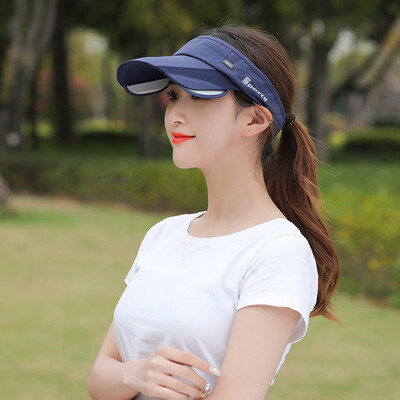 

Hat womens summer outdoor sports empty top sun hat baseball cap men run sun-proofing stretch hat eaves sun hat