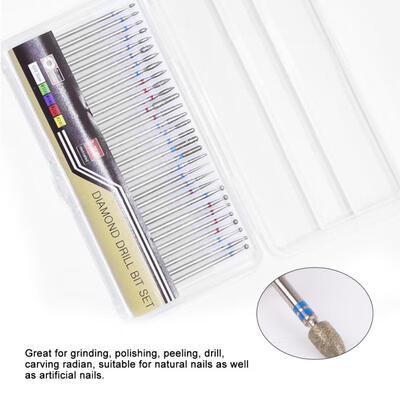 

Greensen 30PcsSet Diamond Drill Nail Bit Cuticle Dead Skin Clean for Nail Files Manicure Tools