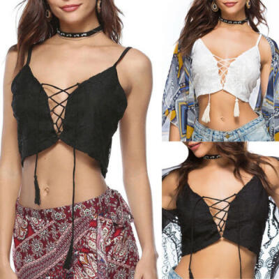 

New Women Ladies Casual Sleeveless Strappy Cami Bralet Bra Summer Crop Tops Vest