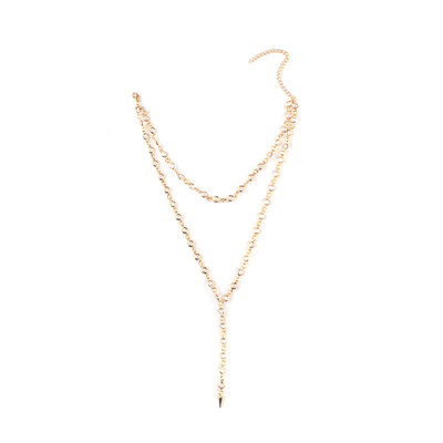 

Jewelry Multi Layer Beads Choker Necklaces for Women Sexy Fashion Pendant Vintage Collier Long Crystal Necklace