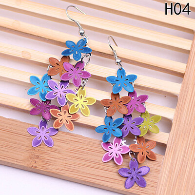 

Violet Blue color Jewelry Drop Flower Earrings for Women Dragonfly Owl Jewelry gifts New Fashion
