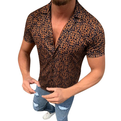 

Toponeto Summer Mens Leisure Short-sleeved Mens Comfortable Leisure Shirt Tops
