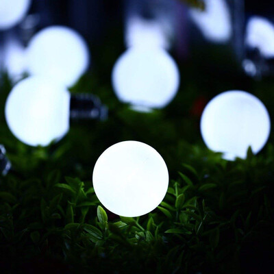 

Gobestart LED Solar Powered String Light Bulb String Lamp Beads Wedding Fairy Decor