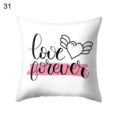 

Love Heart Happy Romantic Pillow Case Cushion Cover Sofa Bed Car Office Decor