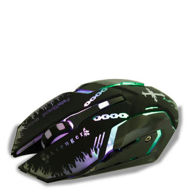 

Anime Mouse Two Yuan Game 24G Wireless Mouse Charging Mute Game Mouse Colorful Light
