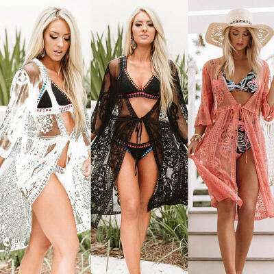 

Fashion Women Summer Lace Cover Up Swimwear Bathing Suit Beachwear