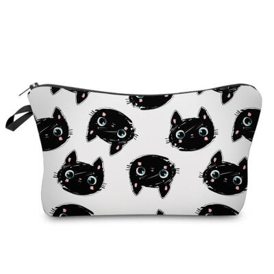 

Cute 3D Animal Print Waterproof Clutch Women Makeup Bags Money Phone Pouch