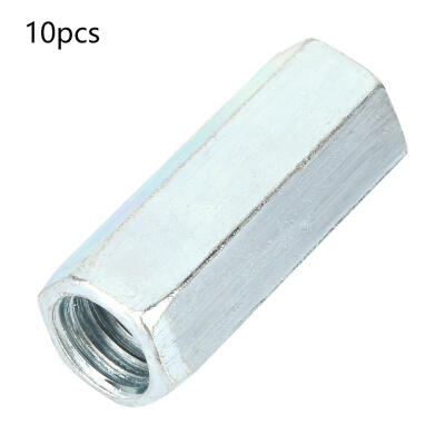 

Greensen 10pcs Zinc Plated Steel M1030 Long Hex Nut Hexagonal Thread Nut Threaded Fasteners