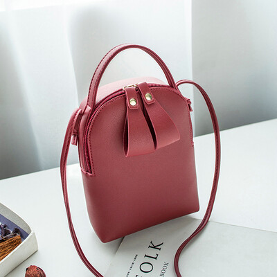

Tailored Candy Color One Shoulder Small Backpack Messenger Bag Mobile Phone Bag Purse BK