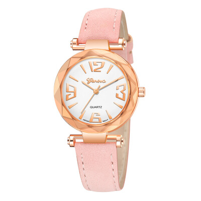 

Geneva Fashion Womens Casual Quartz Leather Watch Analog Wrist Watch Valentine Gift Crystal Designer Ladies Clock Dropship 533