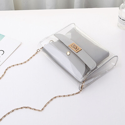 

Women PVC Clear Bag Satchel Bag Fashion Transparent Shoulder Crossbody Bags Ladies Messenger Casual Small Handbags YJ
