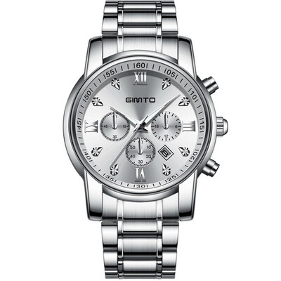 

Men Luxury Elegant Sparkle Diamond Stainless Steel Military Watch