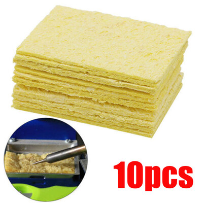 

10Pcs Yellow Cleaning Sponge Cleaner For Enduring Electric Welding Soldering Kit