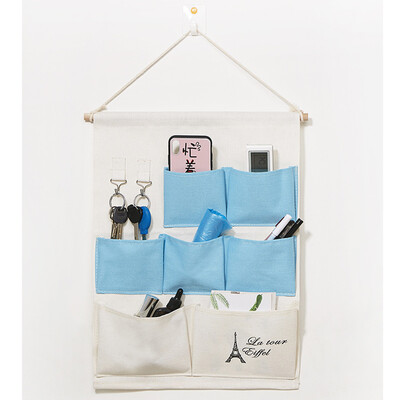 

Toponeto Multi-Storey Hanging Bag Cotton And Linen Waterproof Door After Wall Hanging