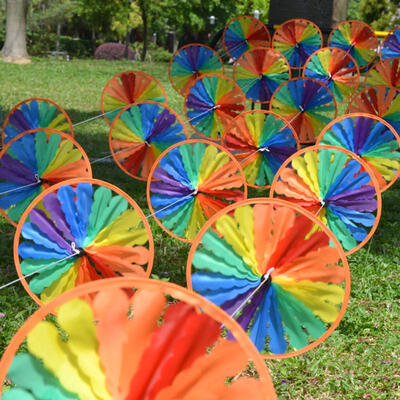 

Greensen Rainbow Windmill Garden Outdoor Indoor Lawn Party Decoration Kids Toy