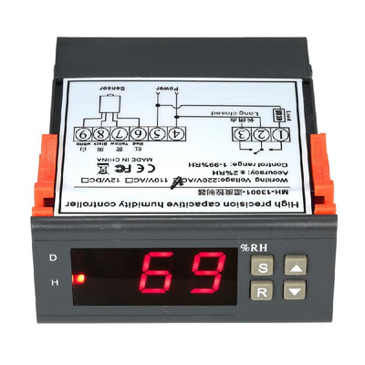 

10A 12V Mini Digital Air Humidity Control Controller Measuring Range 1 99 with Sensor