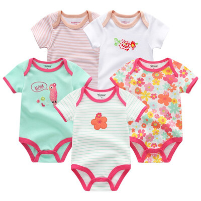 

5PCSLot Baby Bodysuits Newborn For Babies 0-12M Infant Baby Girls Clothes Jumpsuit Rompers Baby Boys Clothes Clothing Sets Cotton