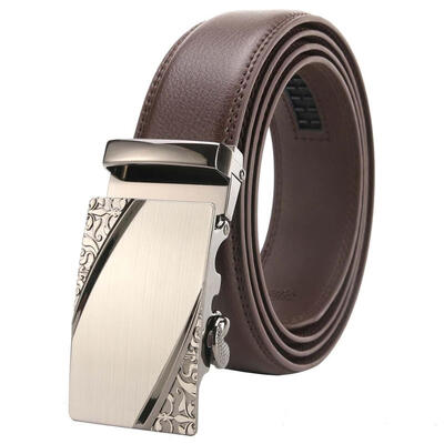 

top quality brown belt Cowskin be luxury mens genuine leather belts men automatic alloy buckle better gifts business choice