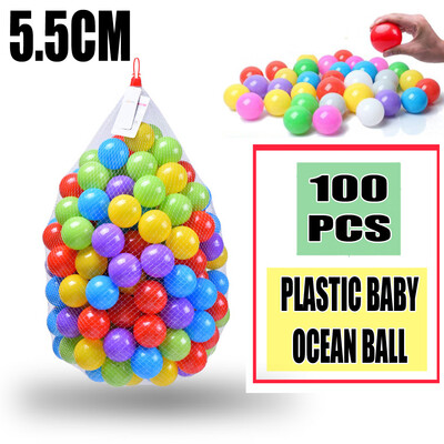 

100pcs Safety Baby Kid Pit Toy Swim Pool Fun Colorful Soft Plastic Ocean Ball
