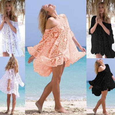

Womens Lace Crochet Knit Summer Beachwear Swimwear Bikini Wear Cover Up