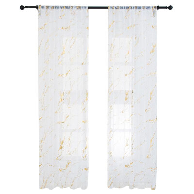 

Sheer Curtains Marble Print Window Screen Curtains for Living Room Window Patio Door 1 Panel 40"x79"