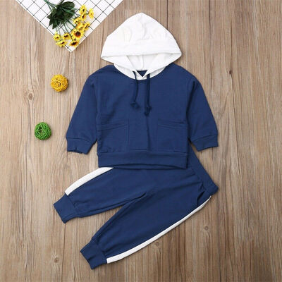 

Toddler Boy Kids Baby Girl Hooded Shirt Tops Pants Outfits Clothes Tracksuit