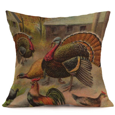 

Tailored Happy Fall Thanksgiving Day Soft Linen Pillow Case Cushion Cover Home Decor