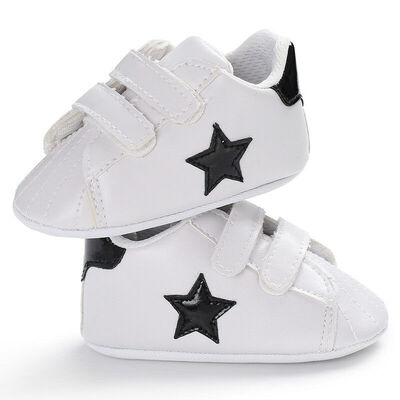 

Newborn Baby Boy Girl Soft Sole Leather Crib Shoes Anti-slip Sneaker Prewalker