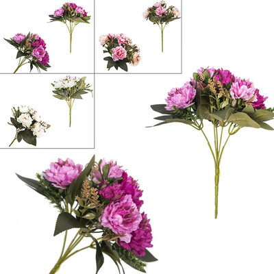 

Five Heads Artificial Peonies Simulated Flowers For Home Room Vase Decor
