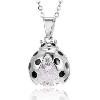 

New Zircon Pendants Necklace For Women Crystal Ladybug Gold Sliver Color Long Necklaces Fashion Jewelry Christmas Gift