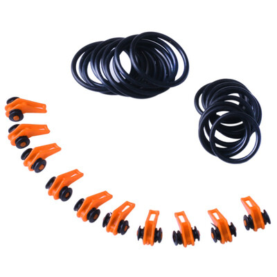

10 Setbag Fishing Tools Clip Hanging Hook Holder Keeper With Rubber Rings