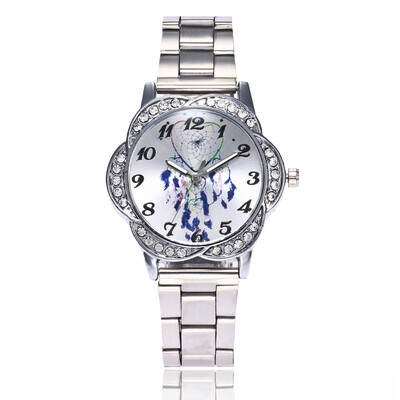 

Herathan alloy steel with flower dial ladies watch feather