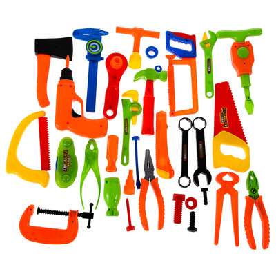 

32X Childs Builders Plastic Fancy Dress Accessories Set - Tool Sets Toys