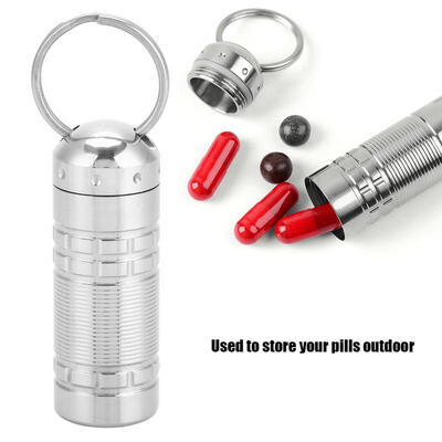 

Greensen Titanium Waterproof Box Case Container Metal Sealed Medicine Bottle Outdoor Supplies