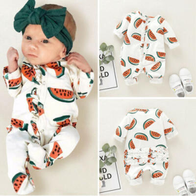 

US Newborn Baby Girls Boys Cotton Warm Clothes Romper Bodysuit Jumpsuit Outfit