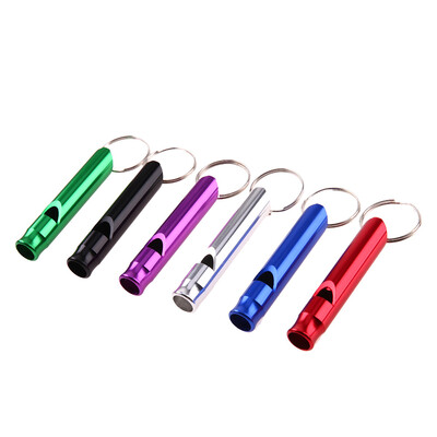 

6pcs Aluminum Pet Dog Training Whistle Flute Portable Keychain Whistle