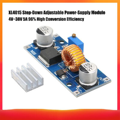 

XL4015 Step-Down Adjustable Power-Supply Module 4-38V 5A High Conversion Efficiency Low Ripple Adjustable Automatic Converter
