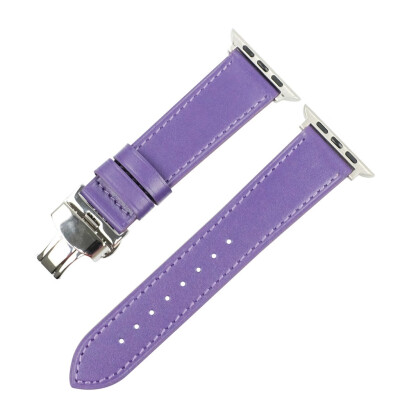 

〖Follure〗Leather Wrist Watch Strap Band Butterfly buckle For IWatch 4 Apple Watch 40mm