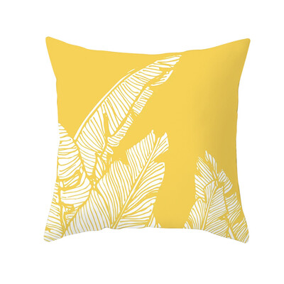 

〖Follure〗Yellow Polyester Pillow Case Sofa Car Waist Throw Cushion Cover Home Decoration