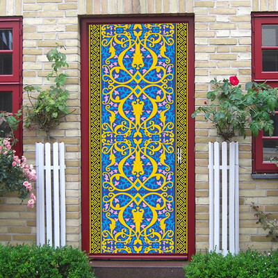 

〖Follure〗3D Muslim Creative Door Stickers Bedroom Doors Renovation Waterproof Stickers