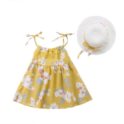 

Fashion Summer Dress Newborn Infant Kids Baby Girl Party Pageant Dress Sleeveless Set