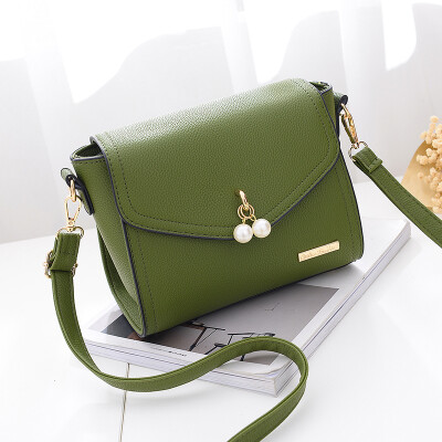 

New fashion simple Baitao lady Chao Korean version of one-shoulder oblique Bag Small Square Bag Girl