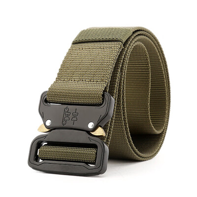 

45 cm New Quick release Alloy Insert buckle Safety Men belt high quality solid color Nylon belt outdoor casual Men & Women belt
