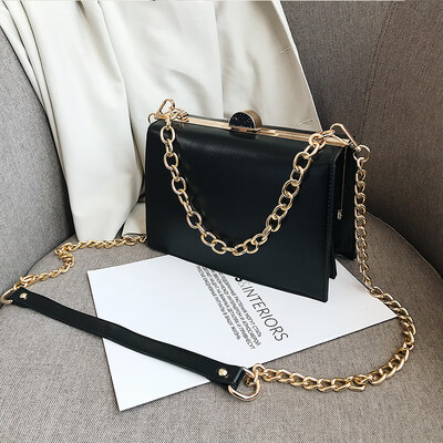 

Foreign air small bag female 2019 new wave Korean version of the casual retro temperament wild chain shoulder slung small square bag