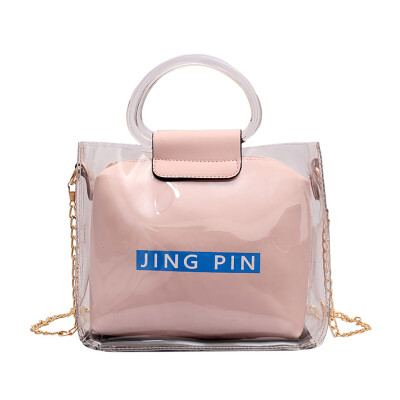 

2019 Design Women Transparent Bag Clear PVC Jelly Messenger Bags Female Casual Crossbody Shoulder Bags