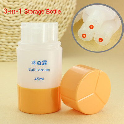 

〖Follure〗3-In-1& 4-in-1 Travel Plastic Empty Shampoo Skin Bath Cream Storage Bottle Conta