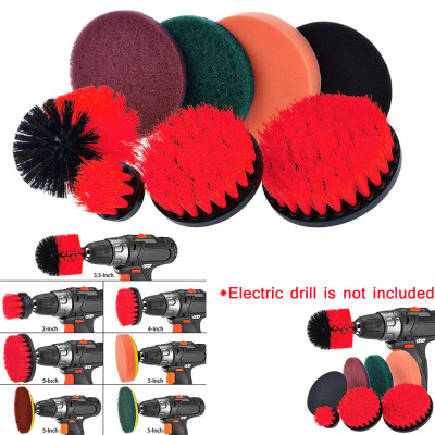 

〖Follure〗Drill Brush Scrub Pads 8 Piece Power Scrubber Cleaning Kit All Purpose Cleaner